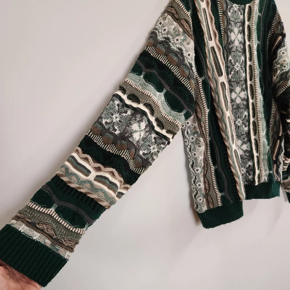 Vintage Protege 90's 3D Sweather Googie Style Men's Size XL